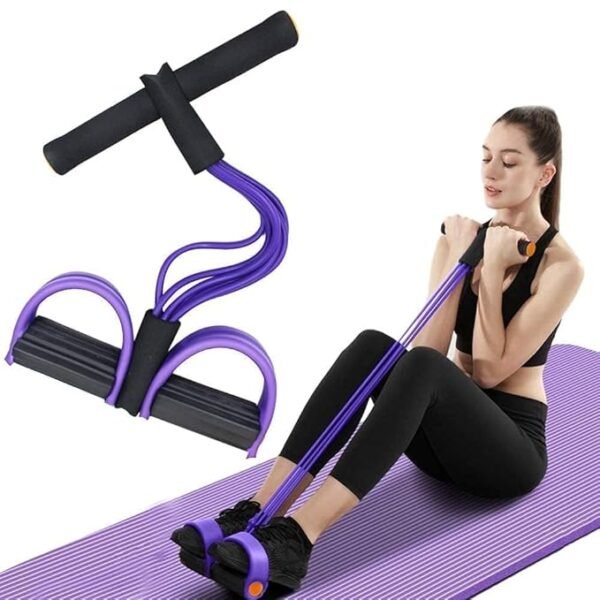 Latex Sit-Up Pull Rope: Elastic Foot Pedal Exerciser